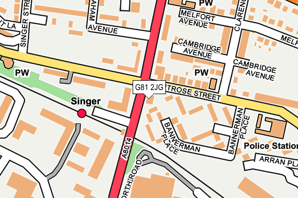 G81 2JG map - OS OpenMap – Local (Ordnance Survey)