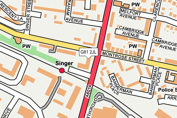 G81 2JL map - OS OpenMap – Local (Ordnance Survey)