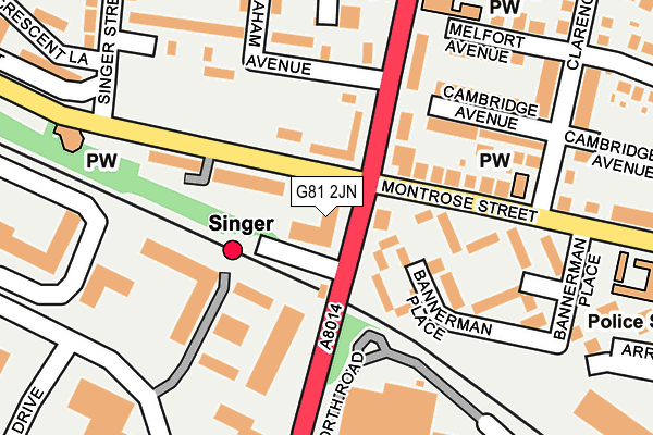 G81 2JN map - OS OpenMap – Local (Ordnance Survey)