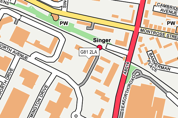 G81 2LA map - OS OpenMap – Local (Ordnance Survey)