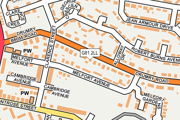 G81 2LL map - OS OpenMap – Local (Ordnance Survey)
