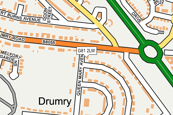 G81 2LW map - OS OpenMap – Local (Ordnance Survey)