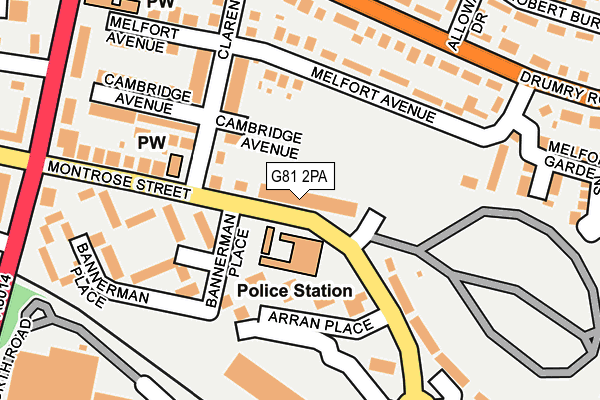 G81 2PA map - OS OpenMap – Local (Ordnance Survey)