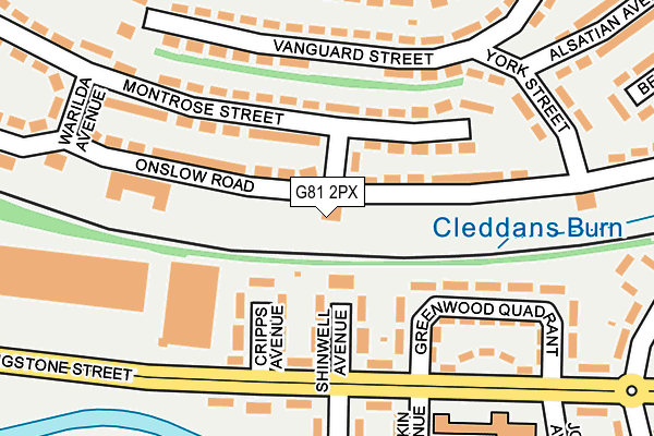 G81 2PX map - OS OpenMap – Local (Ordnance Survey)