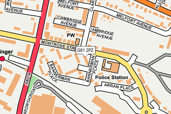 G81 2PZ map - OS OpenMap – Local (Ordnance Survey)