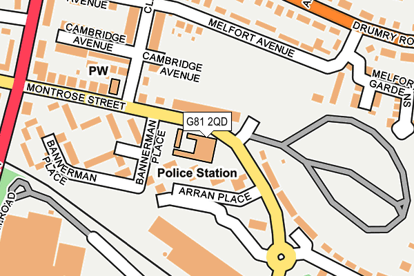 G81 2QD map - OS OpenMap – Local (Ordnance Survey)