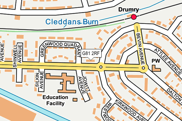 G81 2RF map - OS OpenMap – Local (Ordnance Survey)