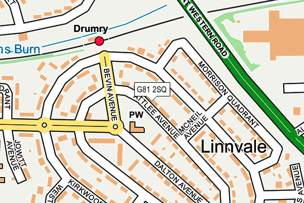 G81 2SQ map - OS OpenMap – Local (Ordnance Survey)