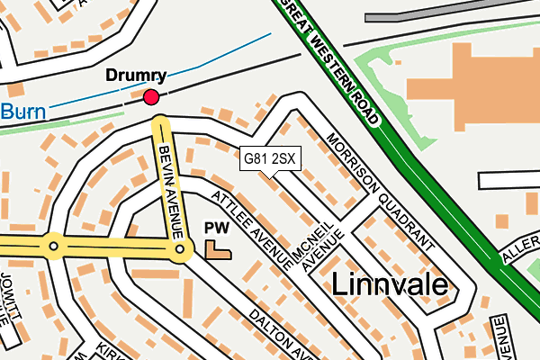 G81 2SX map - OS OpenMap – Local (Ordnance Survey)