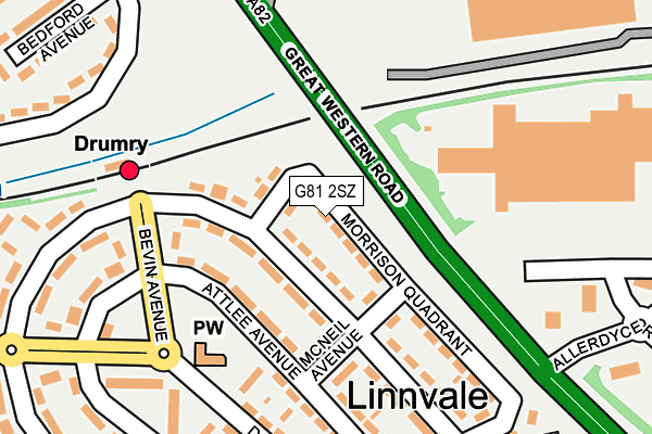 G81 2SZ map - OS OpenMap – Local (Ordnance Survey)