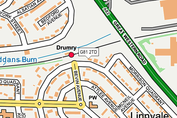 G81 2TD map - OS OpenMap – Local (Ordnance Survey)