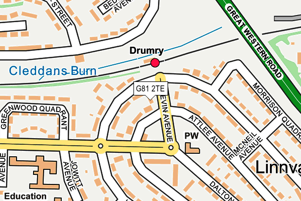 G81 2TE map - OS OpenMap – Local (Ordnance Survey)