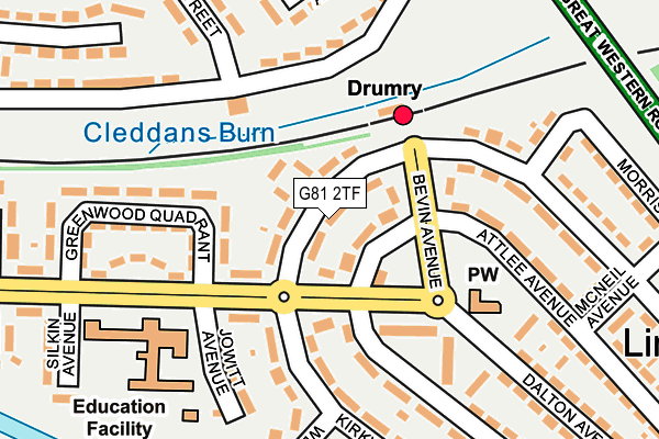 G81 2TF map - OS OpenMap – Local (Ordnance Survey)