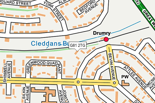 G81 2TG map - OS OpenMap – Local (Ordnance Survey)