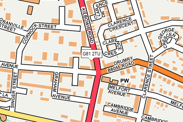 G81 2TU map - OS OpenMap – Local (Ordnance Survey)