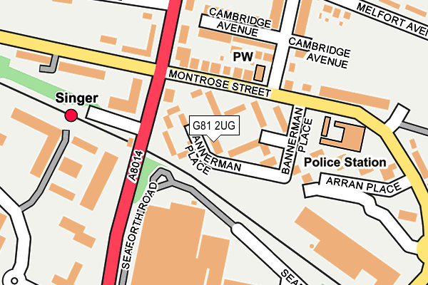 G81 2UG map - OS OpenMap – Local (Ordnance Survey)