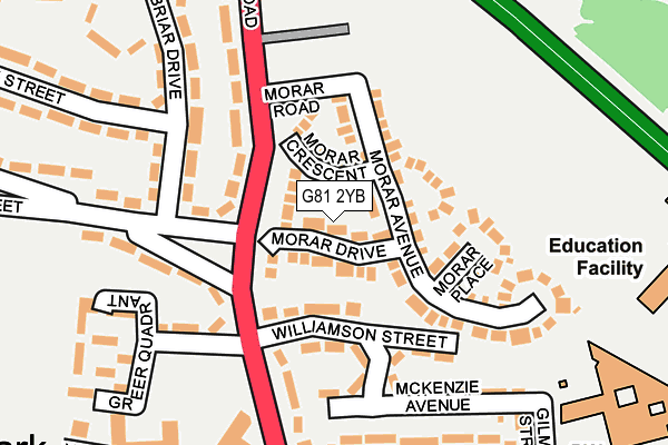 G81 2YB map - OS OpenMap – Local (Ordnance Survey)