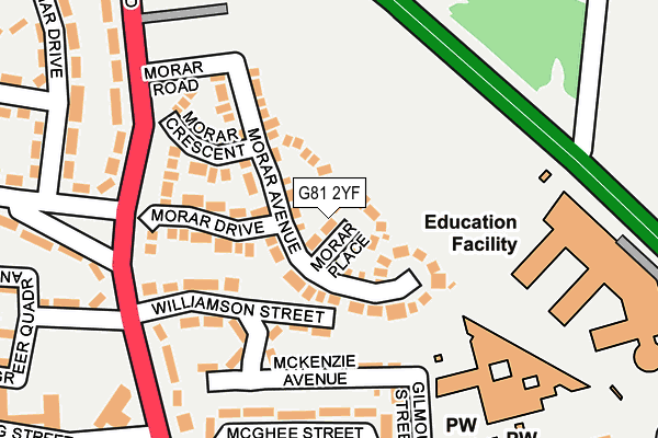 G81 2YF map - OS OpenMap – Local (Ordnance Survey)