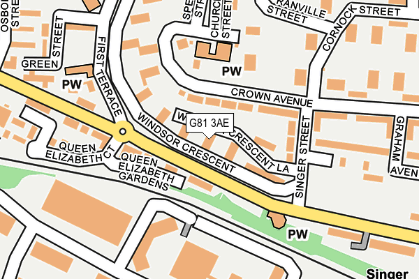 G81 3AE map - OS OpenMap – Local (Ordnance Survey)