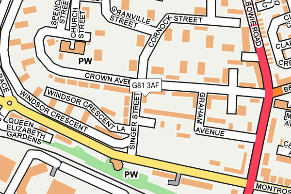 G81 3AF map - OS OpenMap – Local (Ordnance Survey)