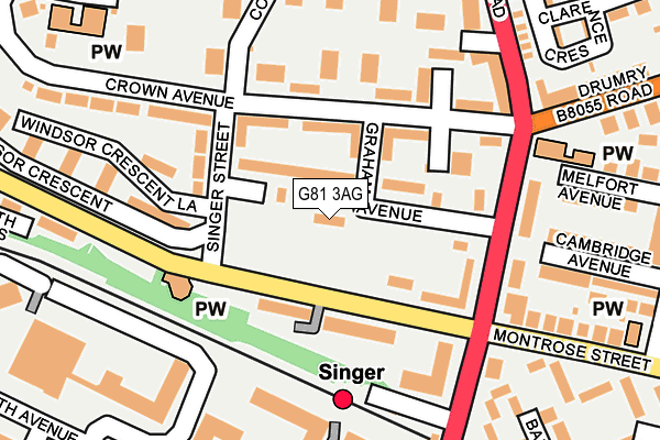 G81 3AG map - OS OpenMap – Local (Ordnance Survey)