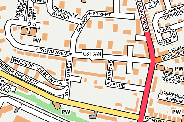 G81 3AN map - OS OpenMap – Local (Ordnance Survey)