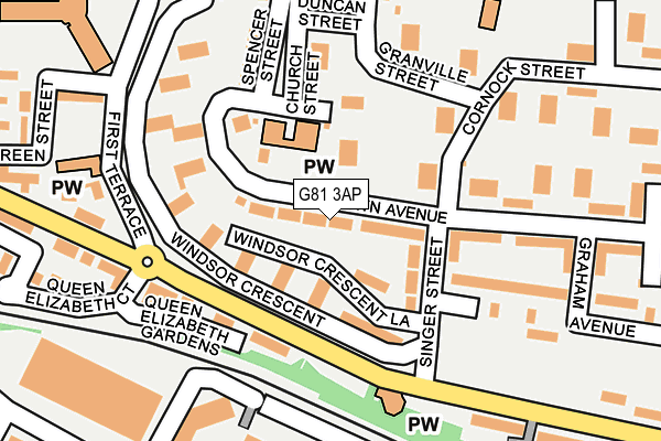 G81 3AP map - OS OpenMap – Local (Ordnance Survey)