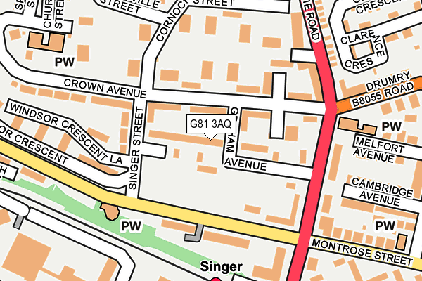 G81 3AQ map - OS OpenMap – Local (Ordnance Survey)