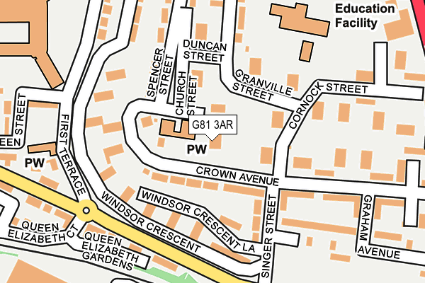 G81 3AR map - OS OpenMap – Local (Ordnance Survey)