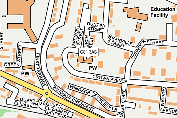 G81 3AS map - OS OpenMap – Local (Ordnance Survey)