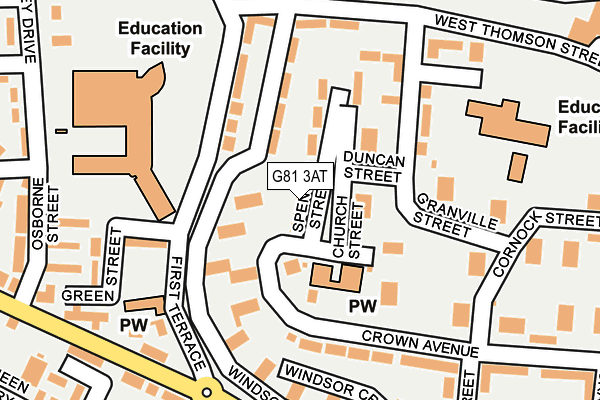 G81 3AT map - OS OpenMap – Local (Ordnance Survey)