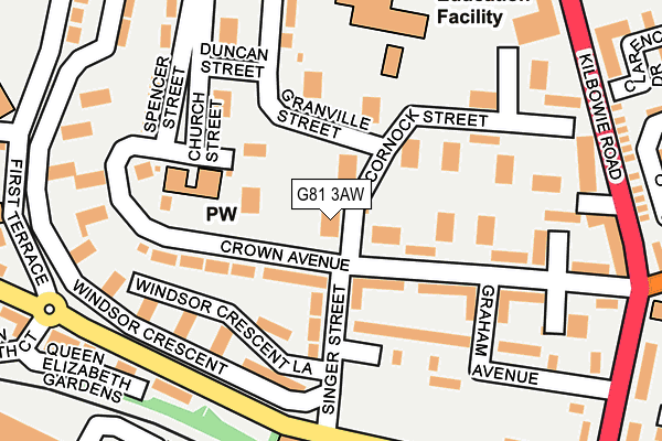 G81 3AW map - OS OpenMap – Local (Ordnance Survey)