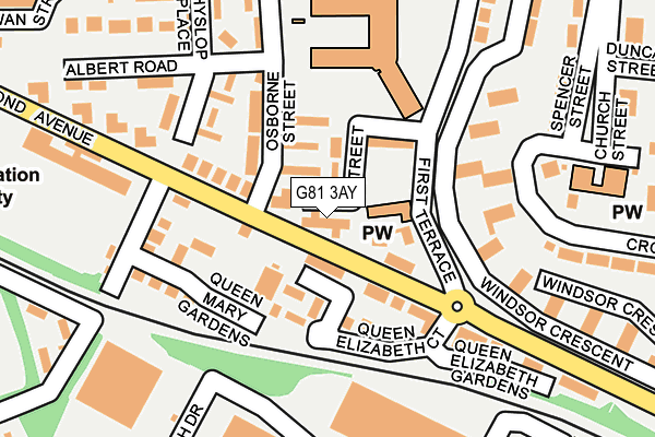 G81 3AY map - OS OpenMap – Local (Ordnance Survey)