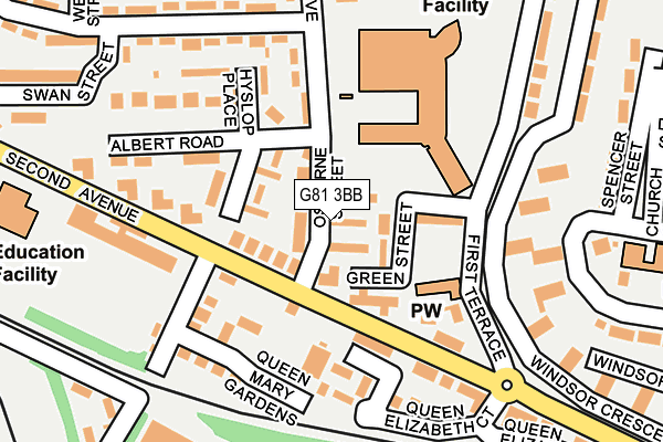 G81 3BB map - OS OpenMap – Local (Ordnance Survey)