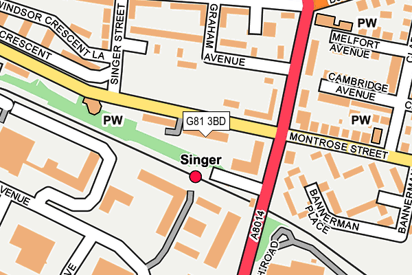 G81 3BD map - OS OpenMap – Local (Ordnance Survey)