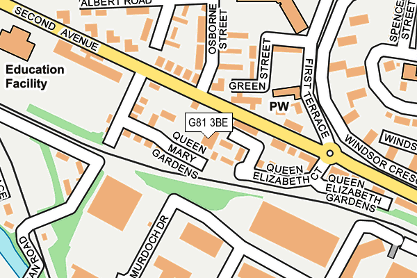 G81 3BE map - OS OpenMap – Local (Ordnance Survey)