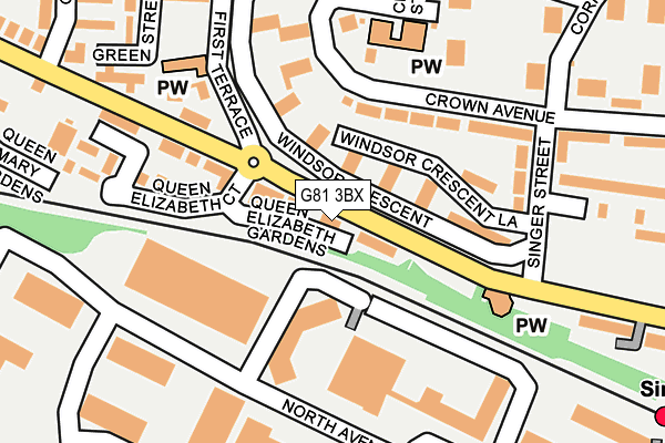 G81 3BX map - OS OpenMap – Local (Ordnance Survey)