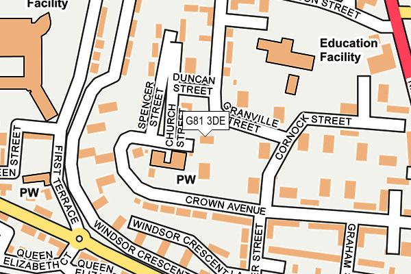 G81 3DE map - OS OpenMap – Local (Ordnance Survey)