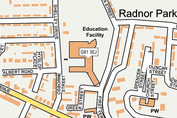 G81 3EJ map - OS OpenMap – Local (Ordnance Survey)