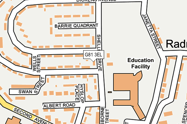 G81 3EL map - OS OpenMap – Local (Ordnance Survey)