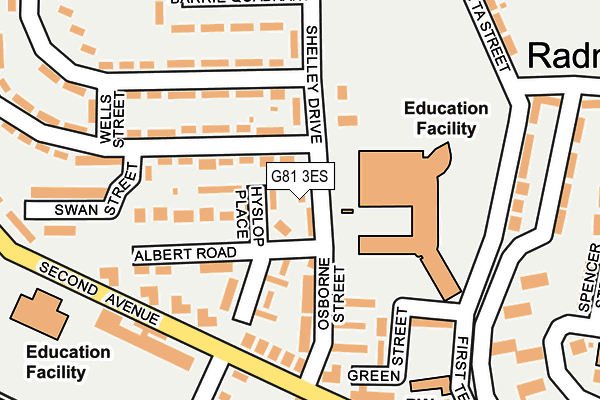 G81 3ES map - OS OpenMap – Local (Ordnance Survey)