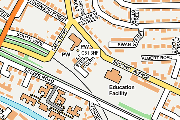 G81 3HF map - OS OpenMap – Local (Ordnance Survey)