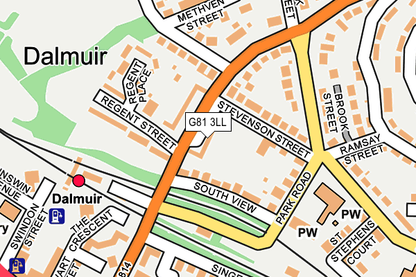 G81 3LL map - OS OpenMap – Local (Ordnance Survey)