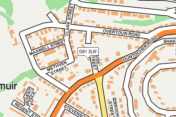 G81 3LW map - OS OpenMap – Local (Ordnance Survey)