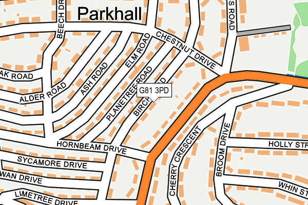 G81 3PD map - OS OpenMap – Local (Ordnance Survey)