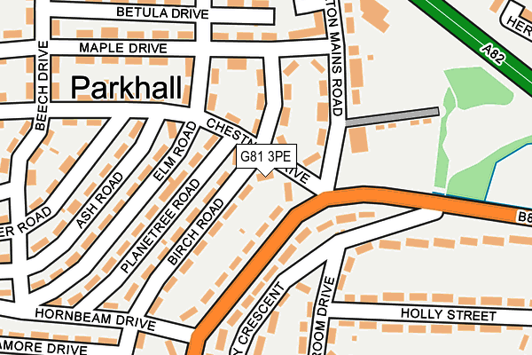 G81 3PE map - OS OpenMap – Local (Ordnance Survey)