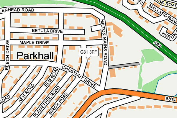 G81 3PF map - OS OpenMap – Local (Ordnance Survey)