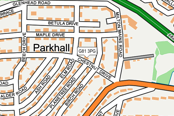 G81 3PG map - OS OpenMap – Local (Ordnance Survey)