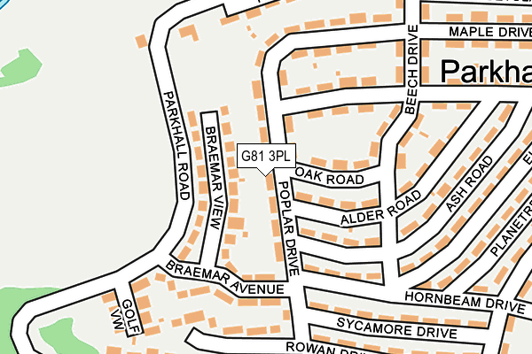 G81 3PL map - OS OpenMap – Local (Ordnance Survey)