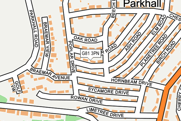 G81 3PN map - OS OpenMap – Local (Ordnance Survey)